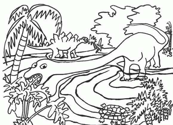 Kolorowanka Dinozaury - Odkryj Prehistoryczny Świat! kolorowanka do druku